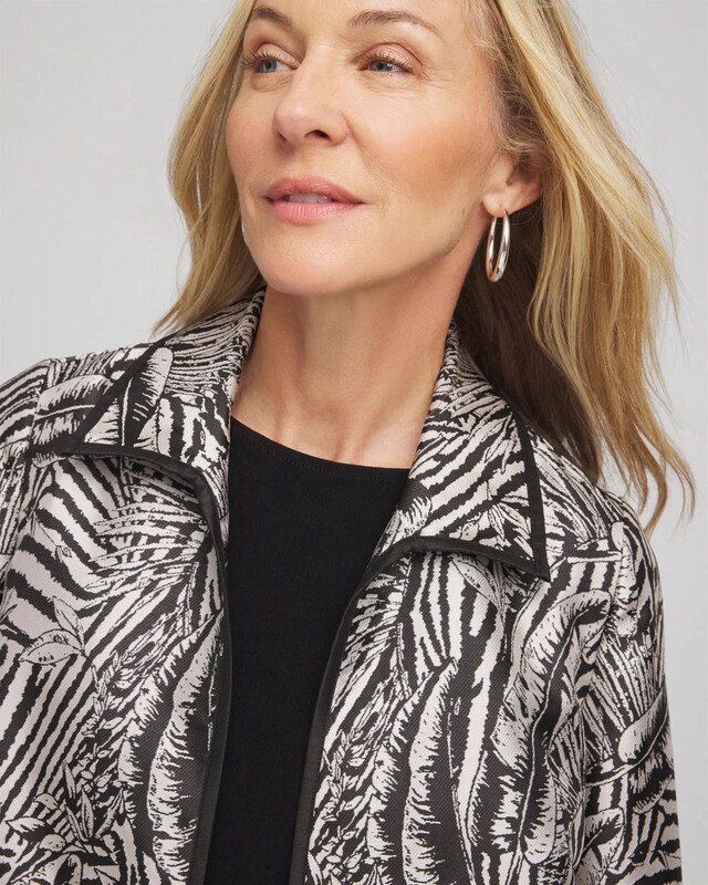 Travelers Collection Zebra-Jacquard Jacket - image 4